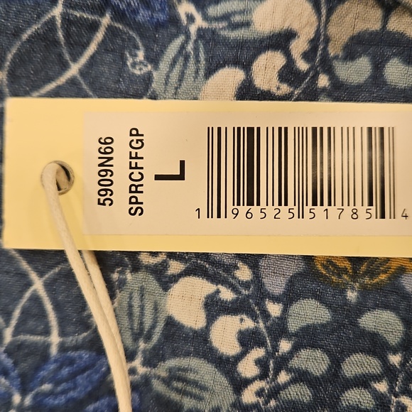 💕MAX STUDIO Elbow Sleeve Ruffle Midi Dress Spruce Fold Flower Grid Panel L NWT - Picture 12 of 14